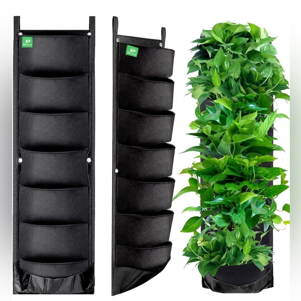 1 Pack Hanging Planter for Outdoor Plants, 7 Pocket, New without Package